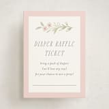 "Dainty Garden" - Baby Shower Mini Insert Cards in Blush by Paper Raven Co. - Front