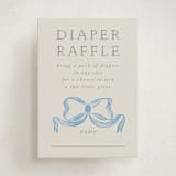 "Vintage Bow" - Baby Shower Mini Insert Cards in Baby Blues by Lehan Veenker - Front