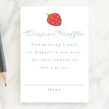 "Berry Sweet" - Baby Shower Mini Insert Cards in Blueberry by Hudson meet Rose - Front
