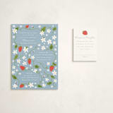 "Berry Sweet" - Baby Shower Mini Insert Cards in Blueberry by Hudson meet Rose - With Invitation