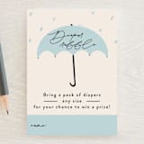 "Take Shelter" - Baby Shower Mini Insert Cards in Powder by Gwen Bedat - Front