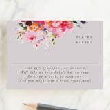 "Blooms" - Baby Shower Mini Insert Cards in Rose by Lori Wemple - Front