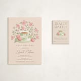 "A Baby Is Brewing" - Baby Shower Mini Insert Cards in Framboise by Jamie Alexander - With Invitation