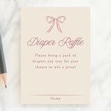 "Winnie" - Baby Shower Mini Insert Cards in Rose by Robert and Stella - Front