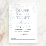 "Winter Baby Snowflakes" - Baby Shower Mini Insert Cards in Bluebell by Alethea and Ruth - Front