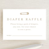 "Footprint" - Baby Shower Mini Insert Cards in Golden by Stacey Meacham - Front