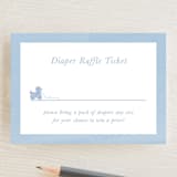 "Simply Classic" - Baby Shower Mini Insert Cards in Sky by Melinda Denison - Front