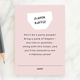 "Little Sibling" - Baby Shower Mini Insert Cards in Cotton Candy by Lea Delaveris - Front