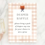 "Gingham" - Baby Shower Mini Insert Cards in Shortbread by Sarah Knight - Front