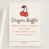 "Cherry on Top" - Baby Shower Mini Insert Cards in Sundae by Megan Davis - Front