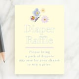 "Butterfly Florals" - Baby Shower Mini Insert Cards in Daffodil by Baumbirdy - Front