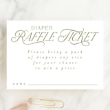 "Swan Princess" - Baby Shower Mini Insert Cards in Ballet Slipper by Jenna Holcomb - Front