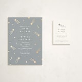 "Little Star" - Baby Shower Mini Insert Cards in Slate by Meggy Masters - With Invitation