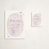 "Fabled" - Baby Shower Mini Insert Cards in Blush by Jelena Vuletic - With Invitation