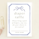 "Floral Crested" - Baby Shower Mini Insert Cards in Icing by Everett Paper Goods - Front