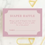 "Friendly Flowers" - Baby Shower Mini Insert Cards in Blush by Ani Somi - Front