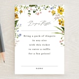 "Briar" - Baby Shower Mini Insert Cards in Sunshine by Kate Ahn - Front