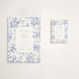 "Dreamy Toile" - Baby Shower Mini Insert Cards in Blueberry by Teju Reval - With Invitation