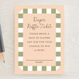 "Boardwalk" - Baby Shower Mini Insert Cards in Peach by Baumbirdy - Front