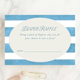 "Knightsbridge" - Baby Shower Mini Insert Cards in Sky by Jackie Crawford - Front