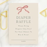 "Ribbon Stripe Holiday" - Baby Shower Mini Insert Cards in Eggnog by Chris Griffith - Front