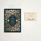 "Gilded Tapestry" - Baby Shower Mini Insert Cards in Midnight Garden by Simona Camp - With Invitation