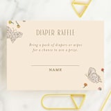 "Gilded Butterfly Garden" - Baby Shower Mini Insert Cards in Ivory by Simona Camp - Front