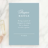 "Polished" - Baby Shower Mini Insert Cards in Powder Blue by Jennifer Postorino - Front