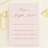 "Romantic Roses" - Baby Shower Mini Insert Cards in Blush by Teju Reval - Front