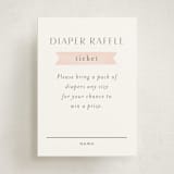 "Pooh and Piglet" - Baby Shower Mini Insert Cards in Blush by Katherine Moynagh - Front