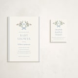 "Southern Mallard Duck" - Baby Shower Mini Insert Cards in Powder by Rebecca Marchese - With Invitation