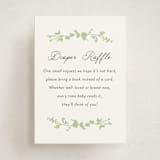 "Flower Garden" - Baby Shower Mini Insert Cards in Mint by Susan Moyal - Front