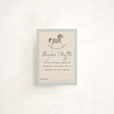"Heirloom Rocking Horse" - Baby Shower Mini Insert Cards in Sky by Karidy Walker - Front