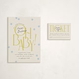 "Bright Star" - Baby Shower Mini Insert Cards in Skylight by Laura Hankins - With Invitation