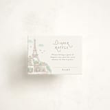 "A day in Paris" - Baby Shower Mini Insert Cards in Strawberry by Jennifer Wick - Front