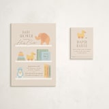 "Charming Nursery" - Baby Shower Mini Insert Cards in Linen by Brandy Folse - With Invitation