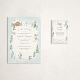 "Apres Bebe" - Baby Shower Mini Insert Cards in Frost by Jennifer Wick - With Invitation
