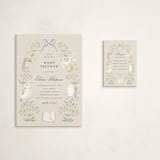 "Hey, diddle diddle" - Baby Shower Mini Insert Cards in Forget-me-not by Jamie Alexander - With Invitation