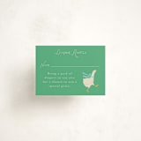 "Goose" - Baby Shower Mini Insert Cards in Sage by Lori Wemple - Front