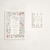 "RabbitAndFlowers" - Baby Shower Mini Insert Cards in Icing by samovilka - With Invitation
