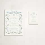 "Winter Frame" - Baby Shower Mini Insert Cards in Frosted by Laura Hankins - With Invitation
