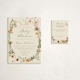 "Whimsical Baby Shower" - Baby Shower Mini Insert Cards in Cream by Reilly Kavanaugh - With Invitation