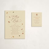 "Sweet Autumn" - Baby Shower Mini Insert Cards in Pie by letterfix - With Invitation