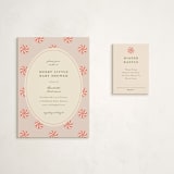 "Peppermint" - Baby Shower Mini Insert Cards in Peppermint by Stephanie Heinrich Godbout - With Invitation