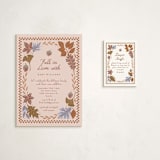 "Fall in Love" - Baby Shower Mini Insert Cards in Latte by Alethea and Ruth - With Invitation
