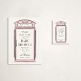 "Baby Calling" - Baby Shower Mini Insert Cards in Rosebud by Gwen Bedat - With Invitation