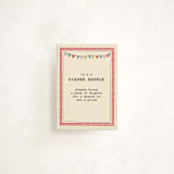 "Illustrated Circus Theme with Juggling Bear" - Baby Shower Mini Insert Cards in Crimson by Noun New York - Front