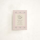 "Petal & Pram" - Baby Shower Mini Insert Cards in Antique Blush by Ana de Sousa - Front
