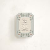 "Parisian Roses" - Baby Shower Mini Insert Cards in Antique Sky by Ana de Sousa - Front