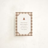 "Teddy Bear Stripes" - Baby Shower Mini Insert Cards in Beary by Cindy Reynolds - Front
